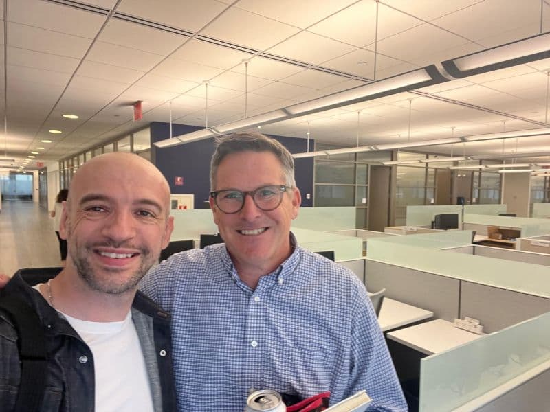 Michael Fester and Aaron Kowalski at the Breakthrough T1D offices
