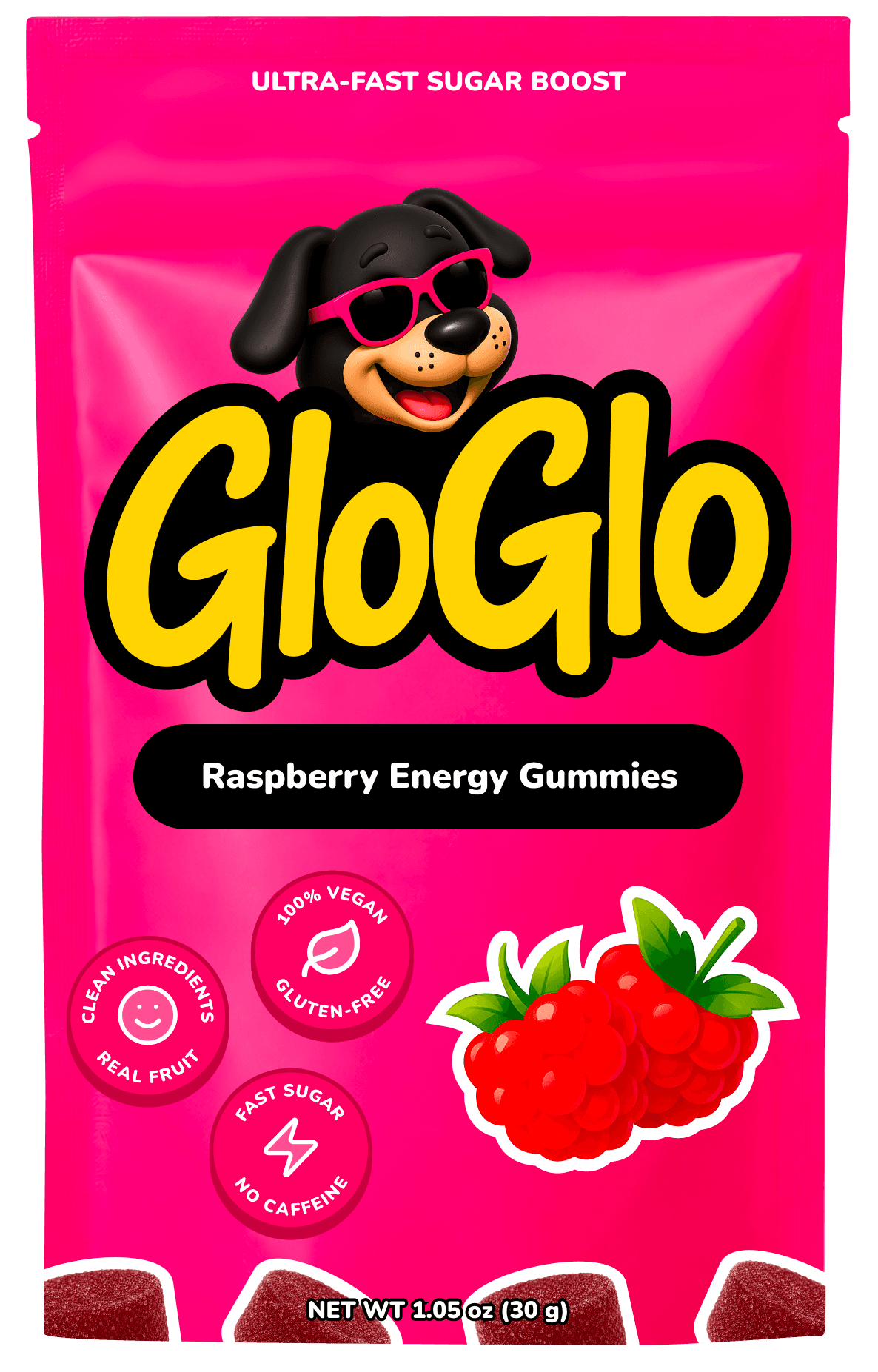 GloGlo energy gummies pouch