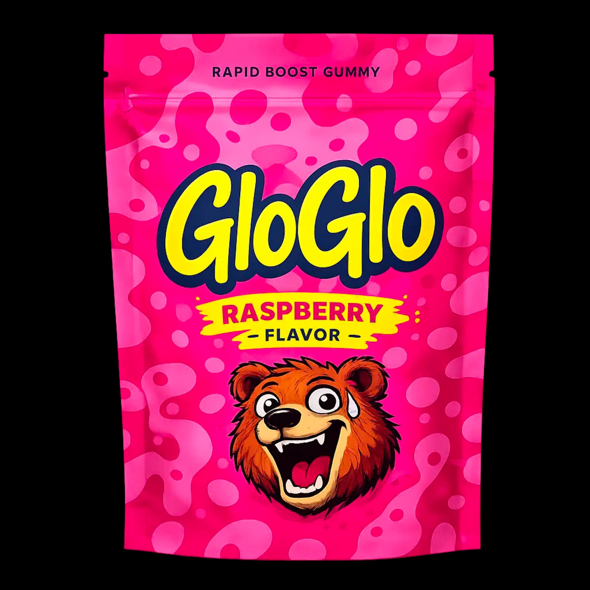 GloGlo Raspberry gummy package